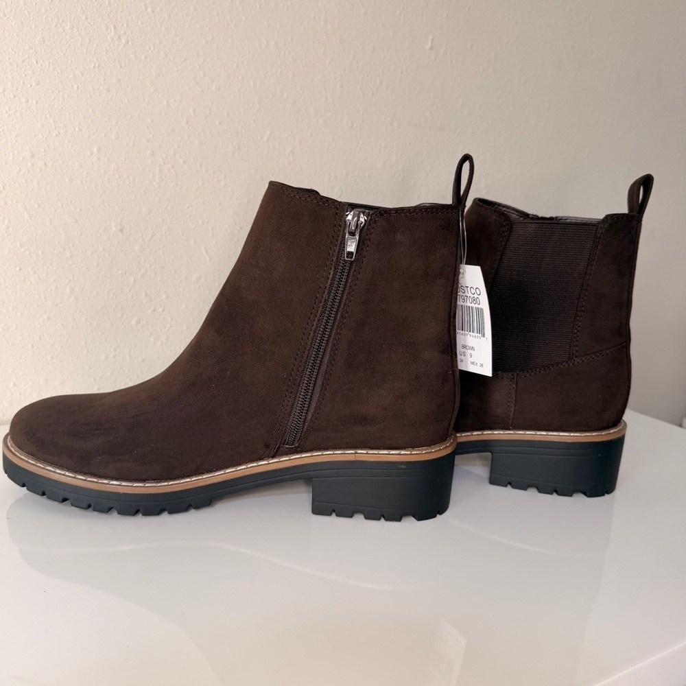 Kensie Dark Brown Ankle Booties - Picture 2 of 9